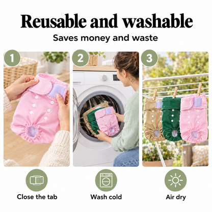 Reusable washable dog diapers