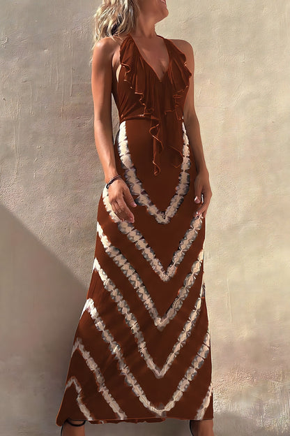 Elegant Sleeveless V-Neck Maxi Dress