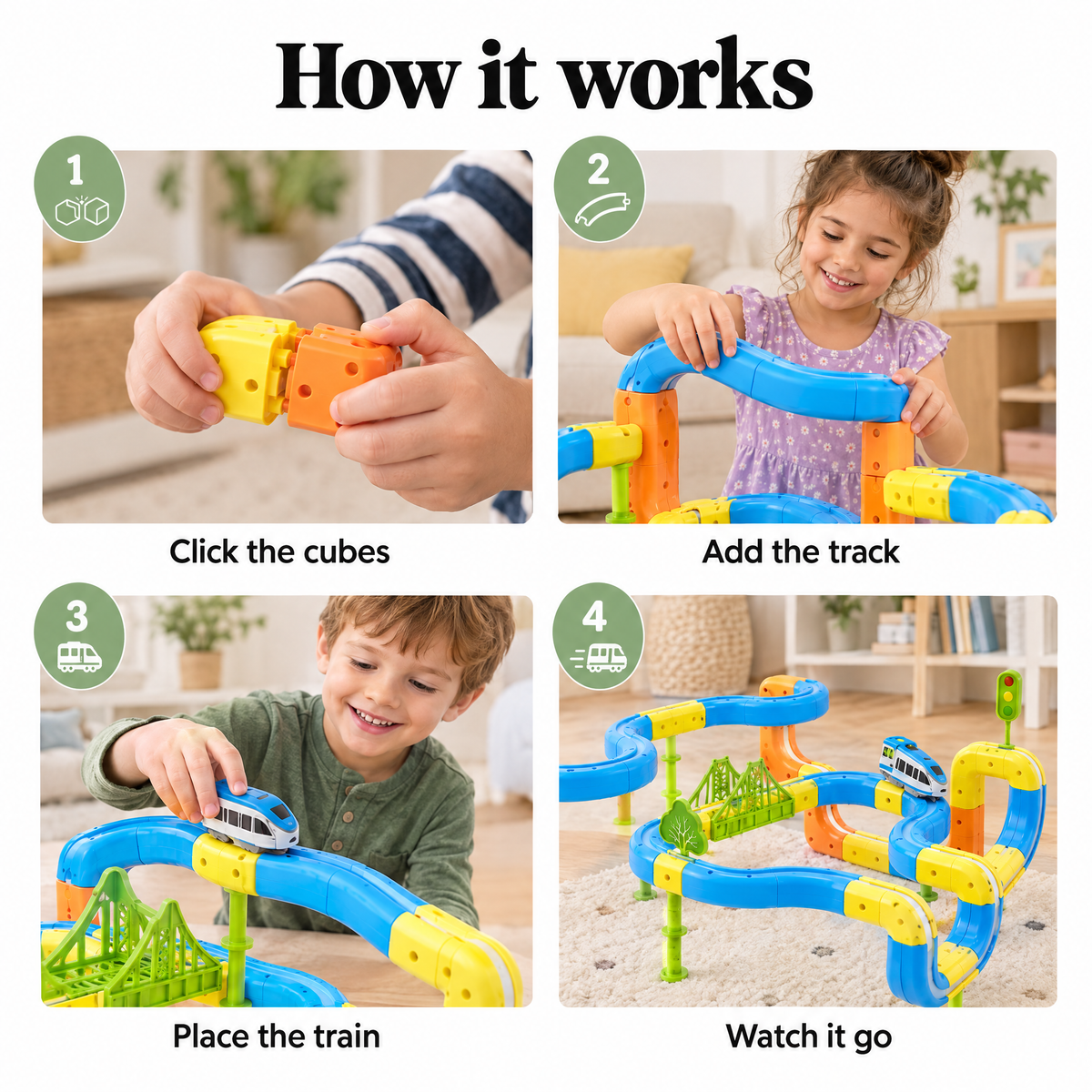 Magnetic train track set – how it works