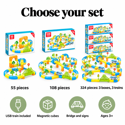 Magnetic train track set – choose your set