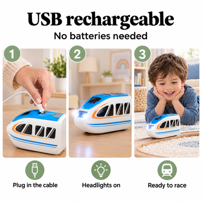 Magnetic train track set – USB rechargeable