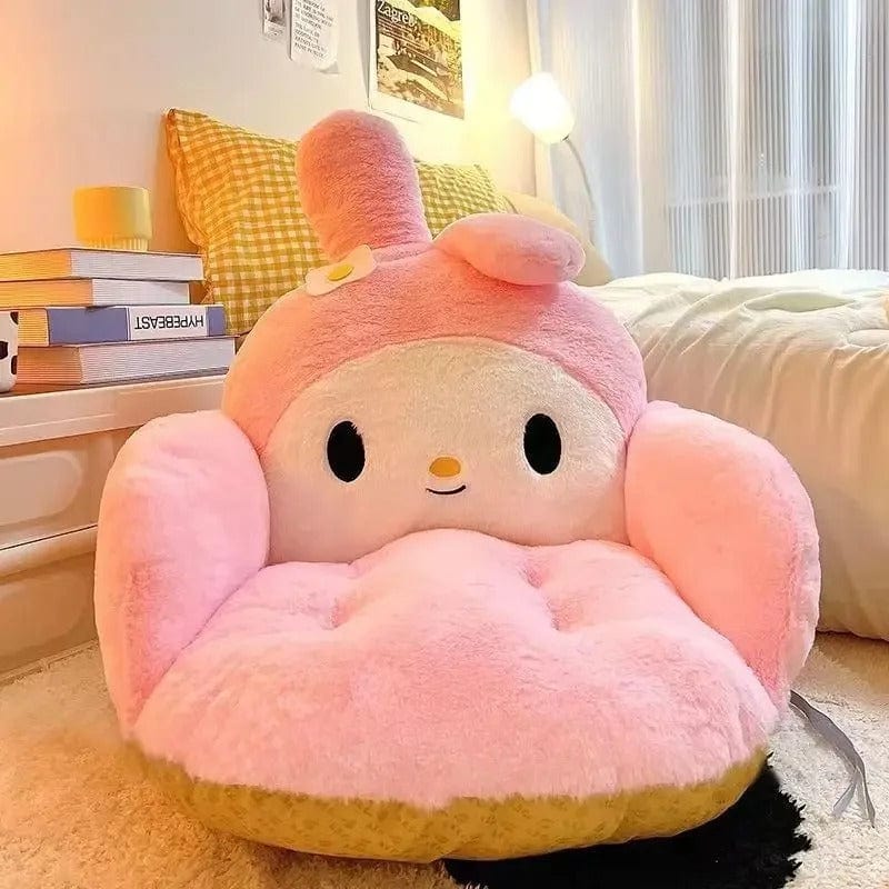 Plush Character Chair Cushion – Ergonomic Back Support