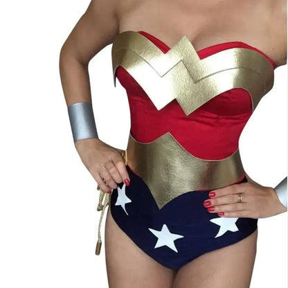 Vintage Superhero Cosplay Costume with Accessories