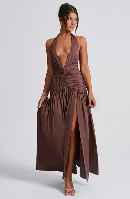 Elegant Maya™ Maxi Dress with Spaghetti Straps