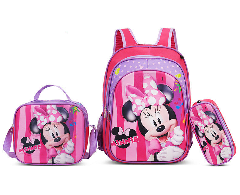 Minnie Mouse Backpack 3-Piece Set – School Bag, Lunch Bag & Pencil Case