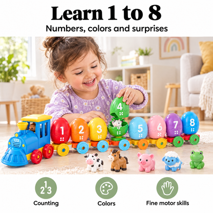 Montessori number train – learn 1 to 8