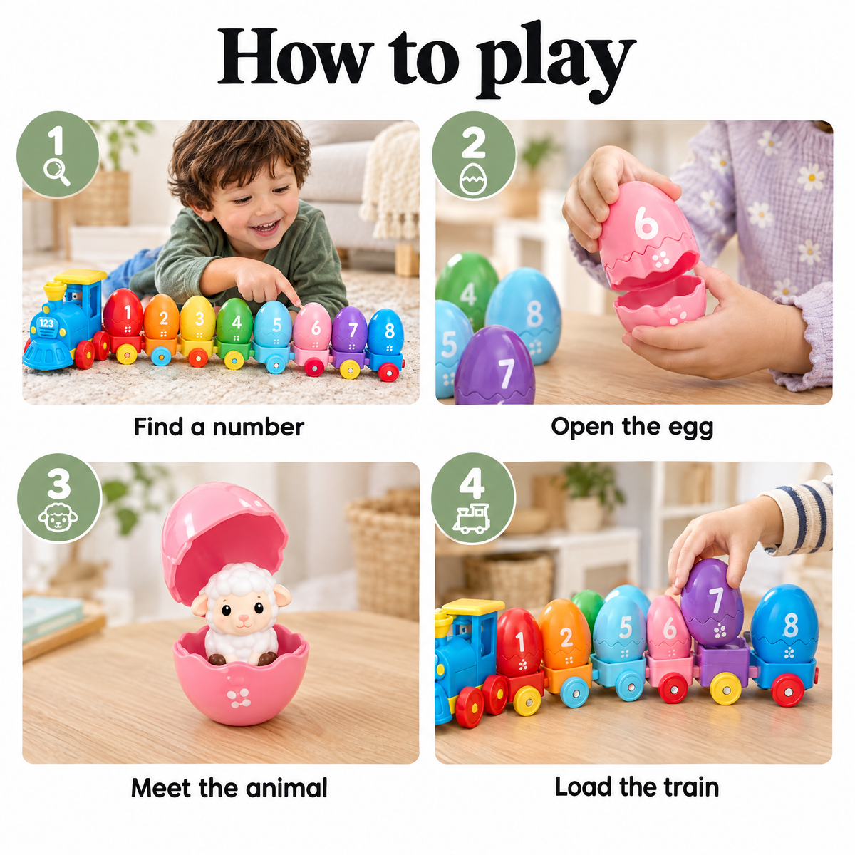 Montessori number train – how to play