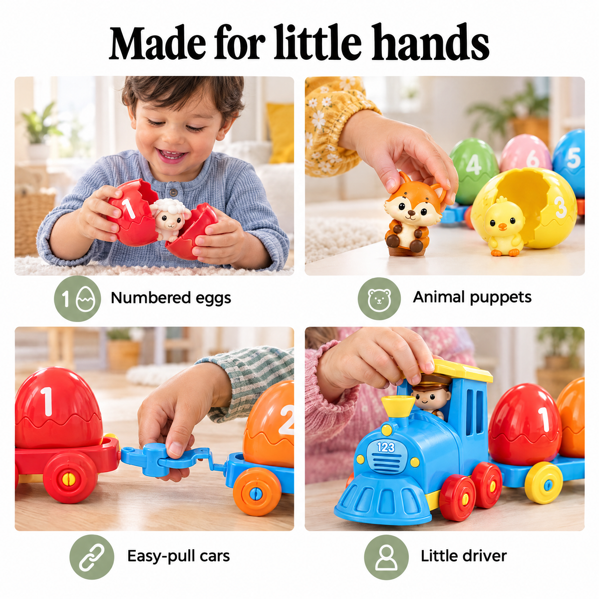 Montessori number train – made for little hands