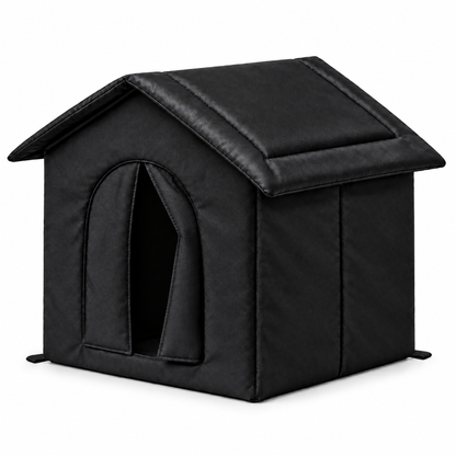 Outdoor cat house, black