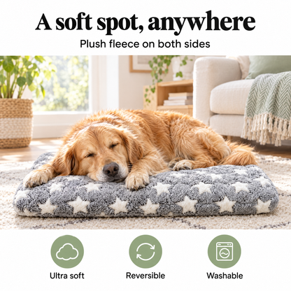 Soft reversible pet bed mat for cats and dogs