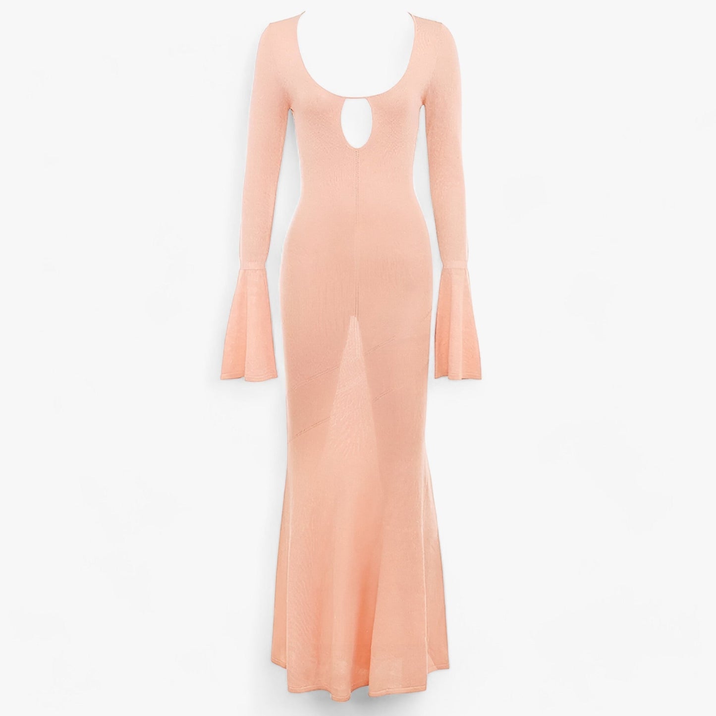 Seductive Orange Bodycon Maxi Dress