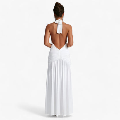 Elegant Halter Neck Long Strap Dress