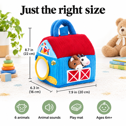 Plush barn toy size
