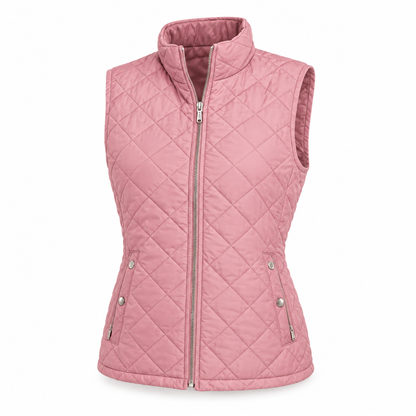 Quilted vest for women – pink