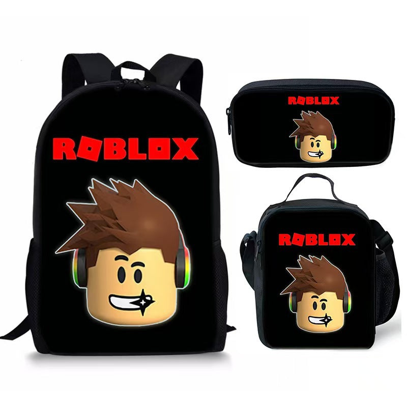 Roblox Backpack 3-Piece Set – School Bag, Lunch Bag & Pencil Case