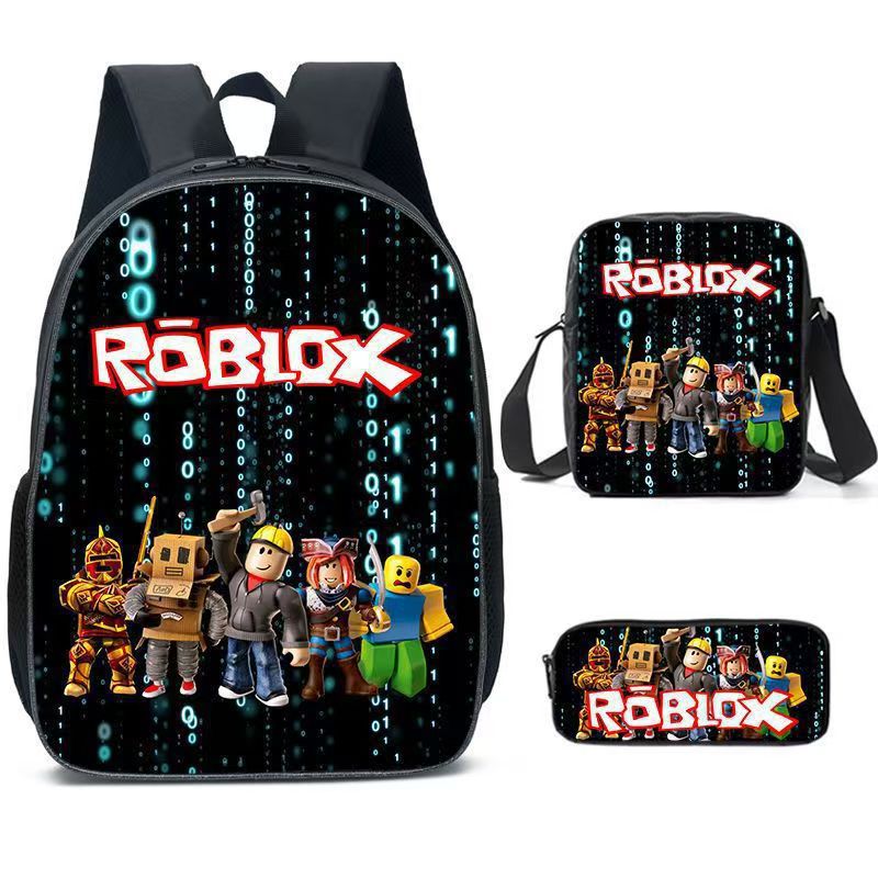 Roblox Backpack 3-Piece Set – School Bag, Lunch Bag & Pencil Case