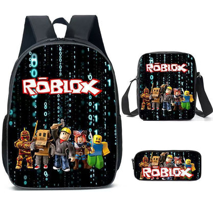 Roblox Backpack 3-Piece Set – School Bag, Lunch Bag & Pencil Case