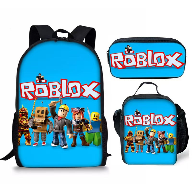 Roblox Backpack 3-Piece Set – School Bag, Lunch Bag & Pencil Case