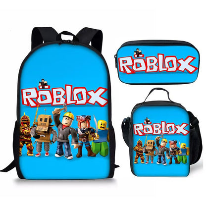 Roblox Backpack 3-Piece Set – School Bag, Lunch Bag & Pencil Case