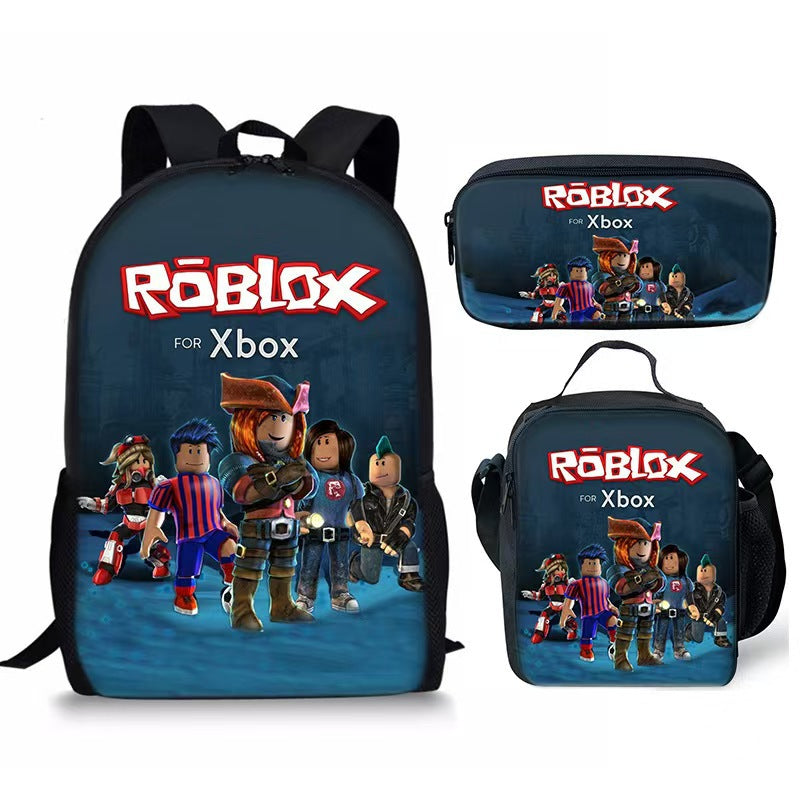 Roblox Backpack 3-Piece Set – School Bag, Lunch Bag & Pencil Case