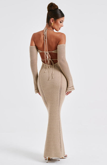 Elegant Beige Maxi Dress for Every Occasion