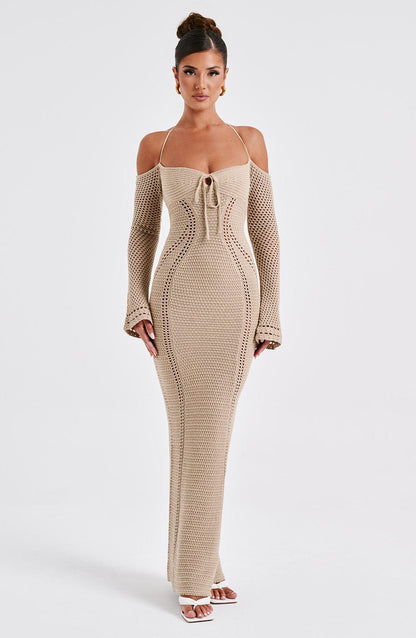 Elegant Beige Maxi Dress for Every Occasion
