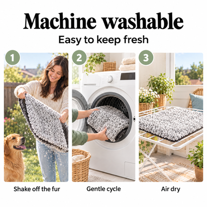 Machine washable self-warming pet mat