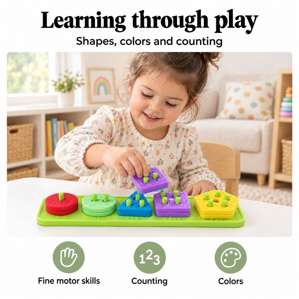 Silicone sorting toy – learning through play