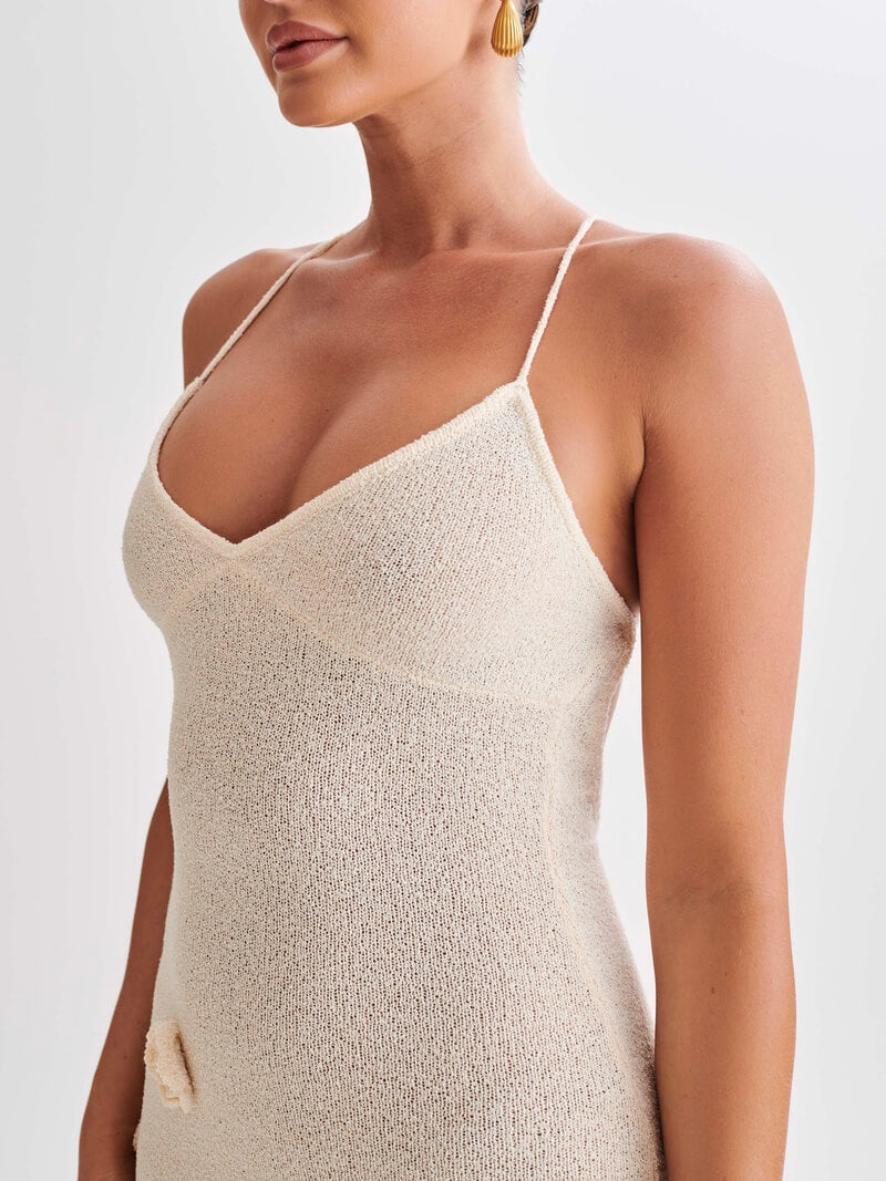 Elegant Rose Print Maxi Dress