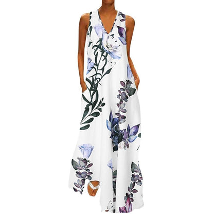 Vibrant Floral Maxi Dress for Summer