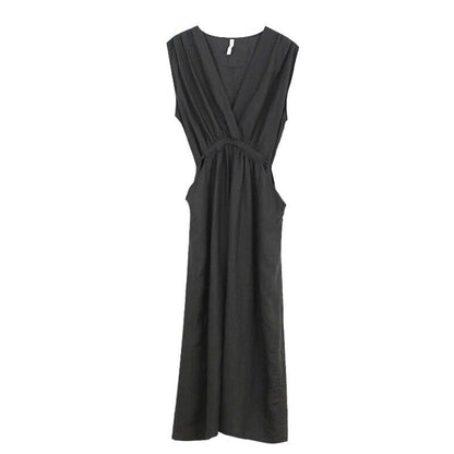 Chic Wrap Maxi Dress with Pockets