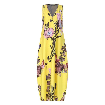 Vibrant Floral Maxi Dress for Summer