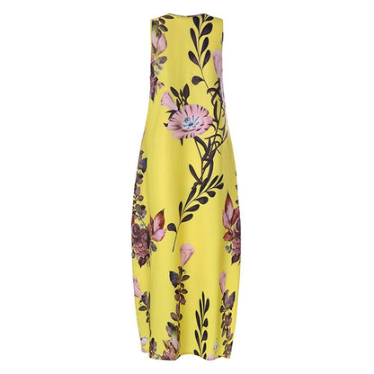 Vibrant Floral Maxi Dress for Summer