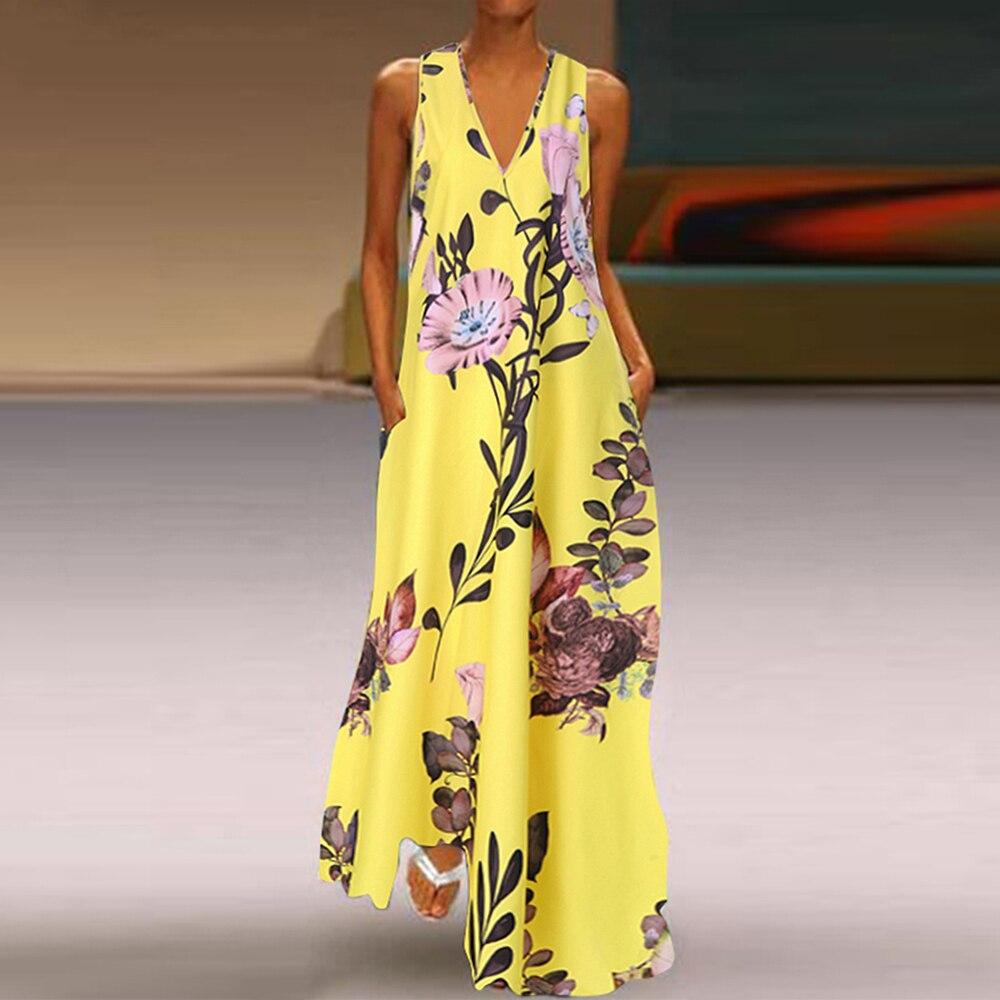 Vibrant Floral Maxi Dress for Summer