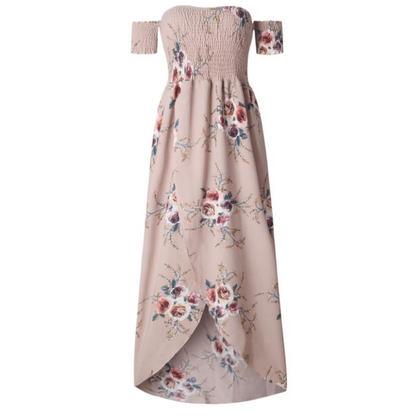 Floral Maxi Dress with Dropped Shoulders