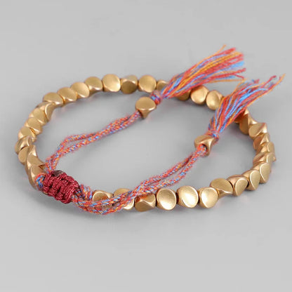 Handmade Copper Beads Tibetan Bracelet