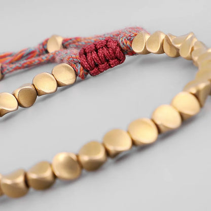 Handmade Copper Beads Tibetan Bracelet