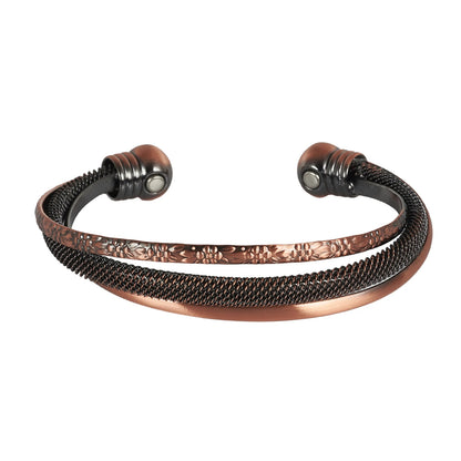 Vintage Copper Bracelet for Men with Magnets