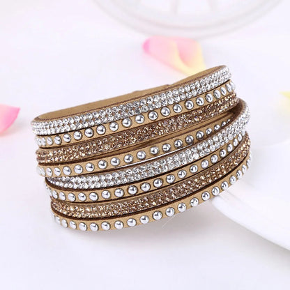 DAZZLE – Multi-Layer Rhinestone Wrap Bracelet