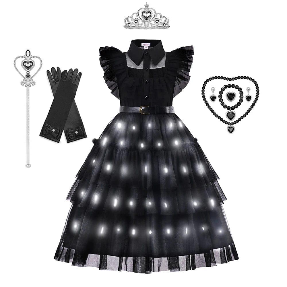 Kids’ Gothic-Inspired LED Costume Dress