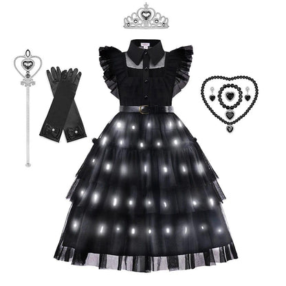 Kids’ Gothic-Inspired LED Costume Dress