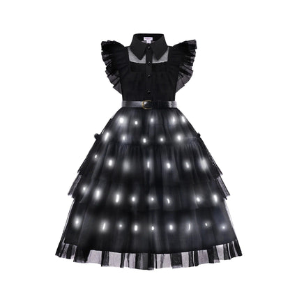 Kids’ Gothic-Inspired LED Costume Dress